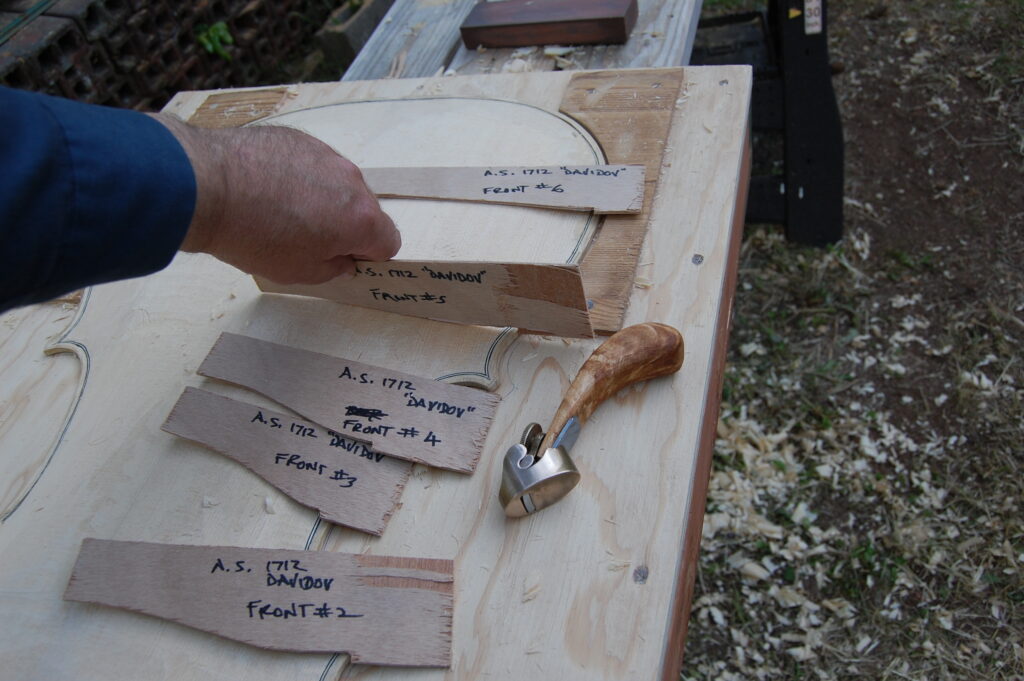 Transverse arching templates for cello.